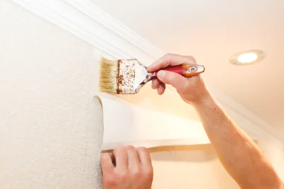 Pose de papier peint à Sorbier — revêtements muraux et toiles de verre